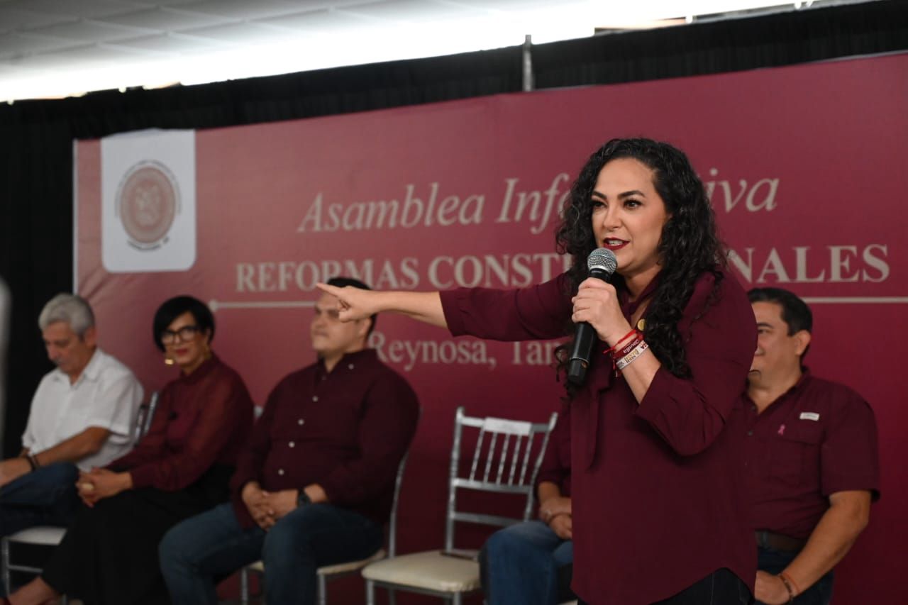 Olga Sosa brinda Asamblea informativa sobre trabajo legislativo a pueblo de Reynosa