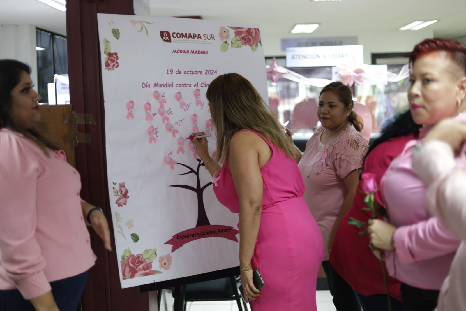 Participa COMAPA SUR en las actividades de la lucha contra el cáncer de mama