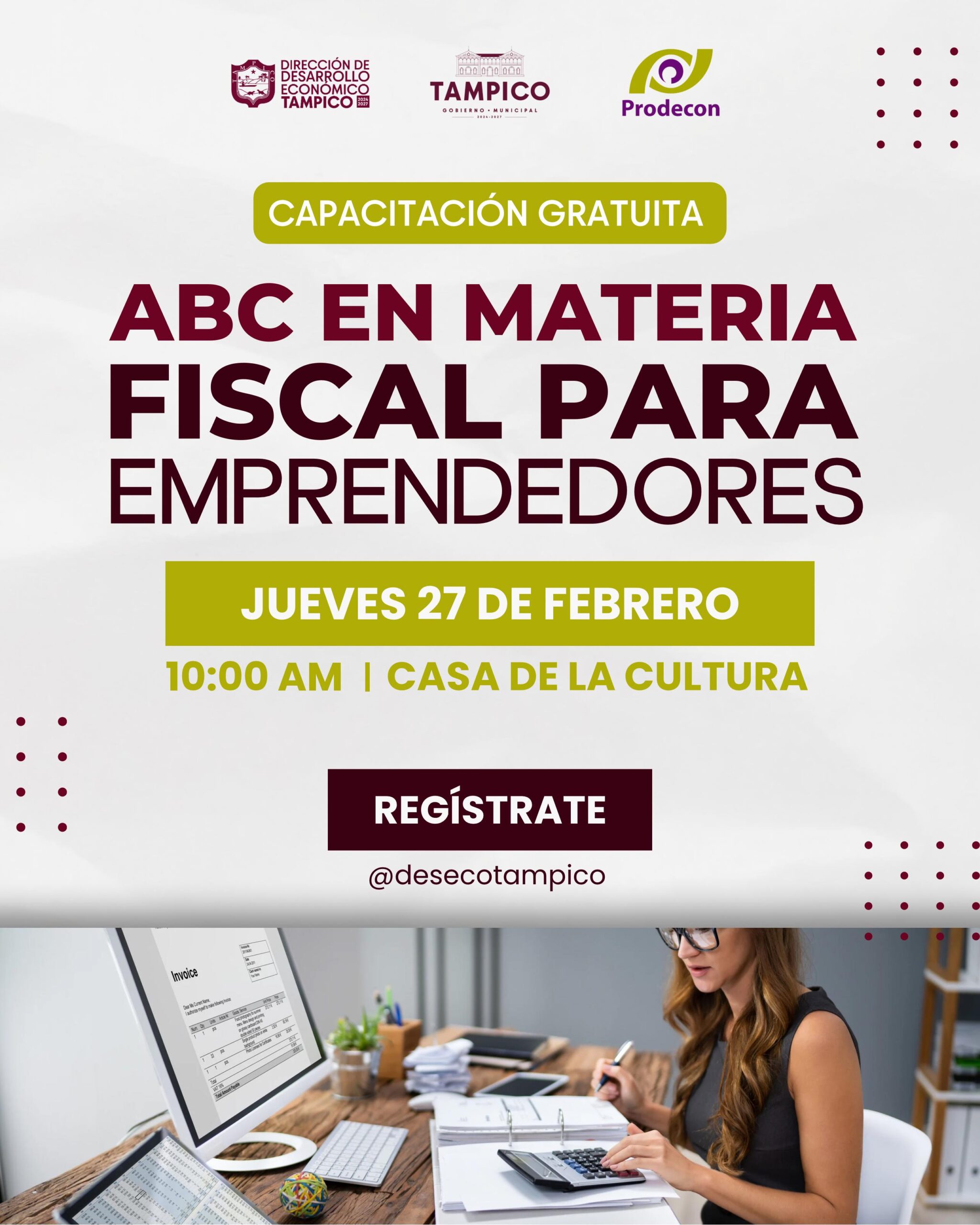 Invita Ayuntamiento de Tampico a Taller de Capacitación Fiscal para Emprendedores