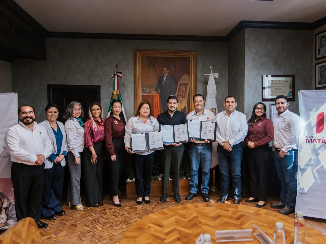 Firman convenio CECATI 105 y 177 con el Ayuntamiento de Matamoros