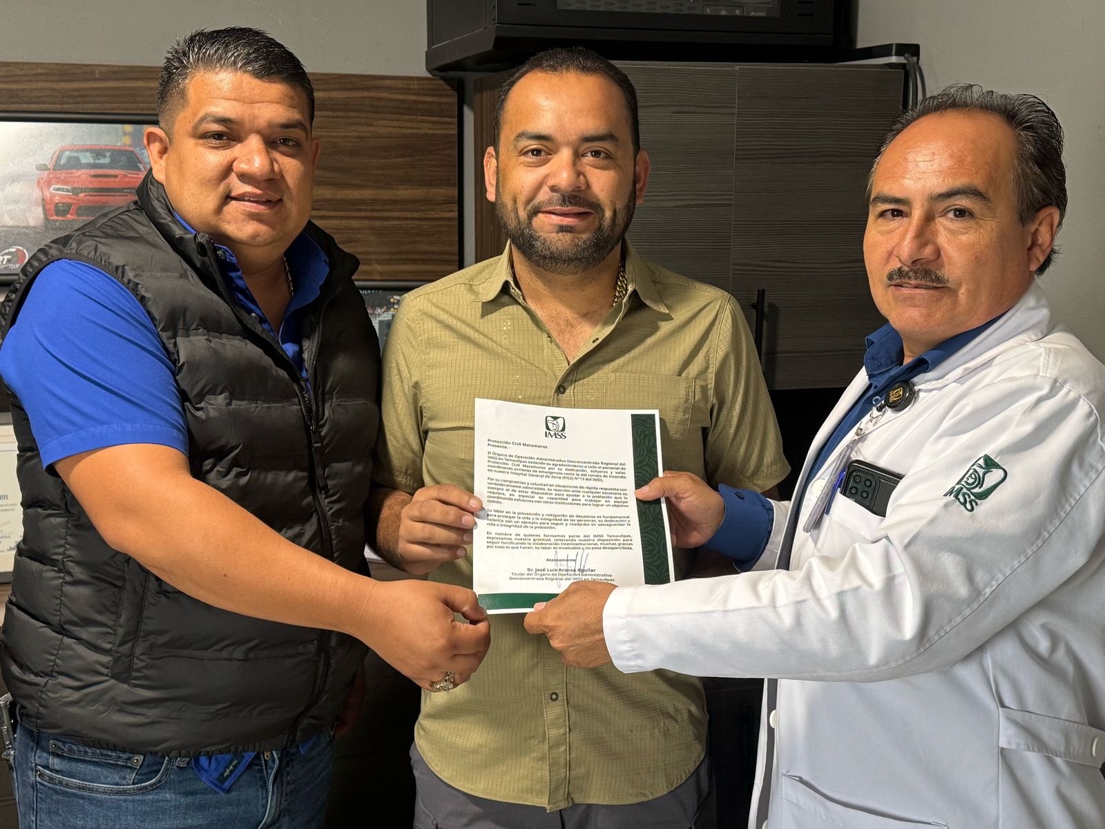 IMSS Tamaulipas reconoce la labor de Protección Civil Matamoros