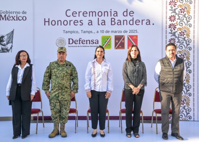 Mónica Villarreal Refuerza Valores Patrios en Ceremonia Cívica en Tampico