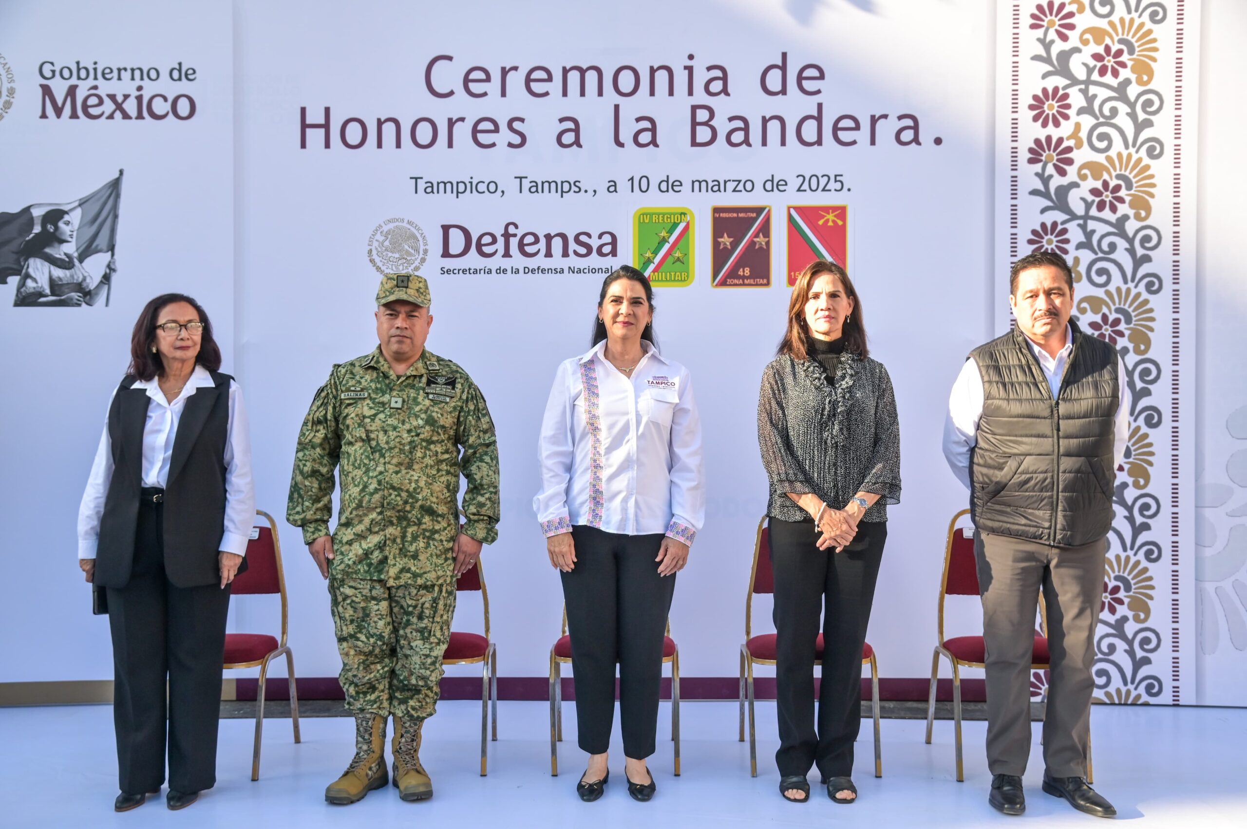 Mónica Villarreal Refuerza Valores Patrios en Ceremonia Cívica en Tampico