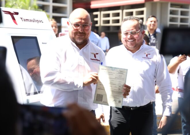 Avanza Tamaulipas en modernización de servicios públicos con entrega de cajeros expendedores de actas