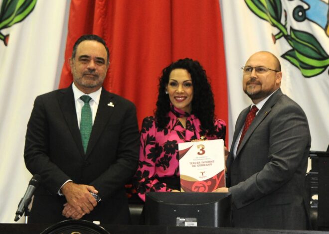 Recibe Congreso de Tamaulipas, el Tercer Informe de Américo Villarreal