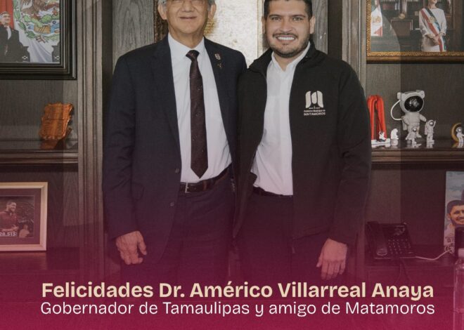 Felicita y reconoce el alcalde Beto Granados el trabajo del gobernador Américo Villarreal Anaya