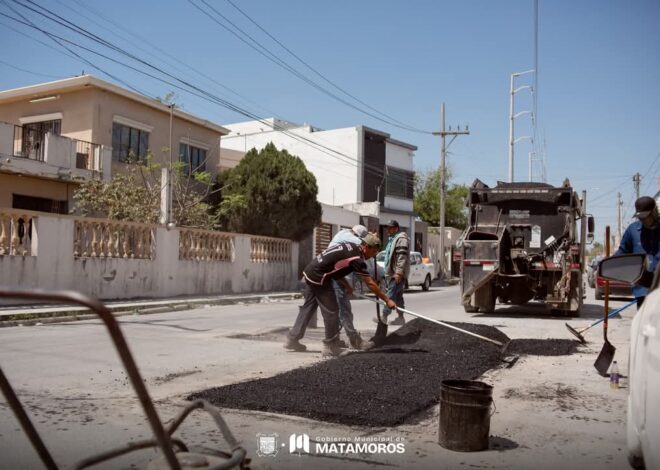Se intensifica el mejoramiento vial en Matamoros; ahora en la colonia Modelo