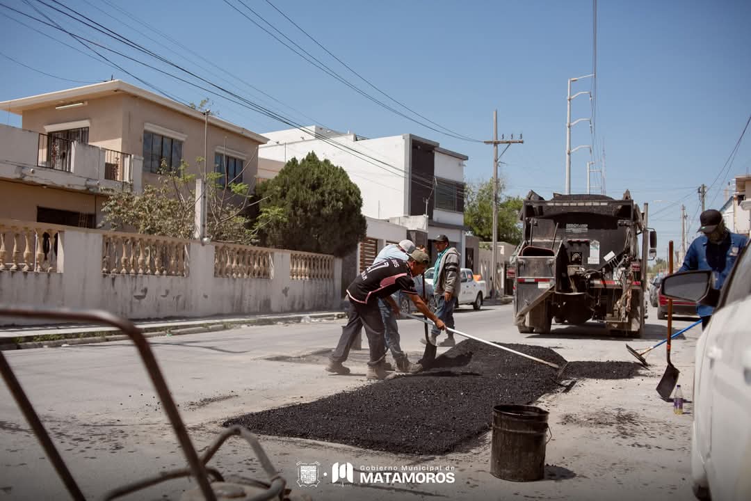 Se intensifica el mejoramiento vial en Matamoros; ahora en la colonia Modelo