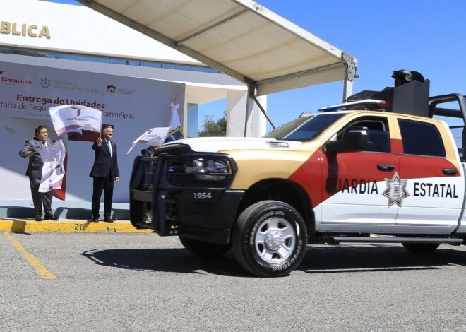 Con equipamiento de parque vehicular a la Guardia Estatal, Tamaulipas se fortalece en materia de seguridad