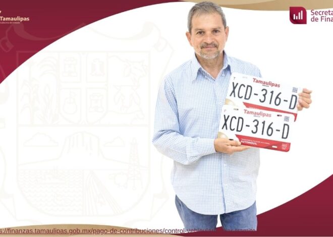 Invita Gobierno de Tamaulipas a aprovechar el 50 % de descuento en recargos y a regularizar la tenencia vehicular