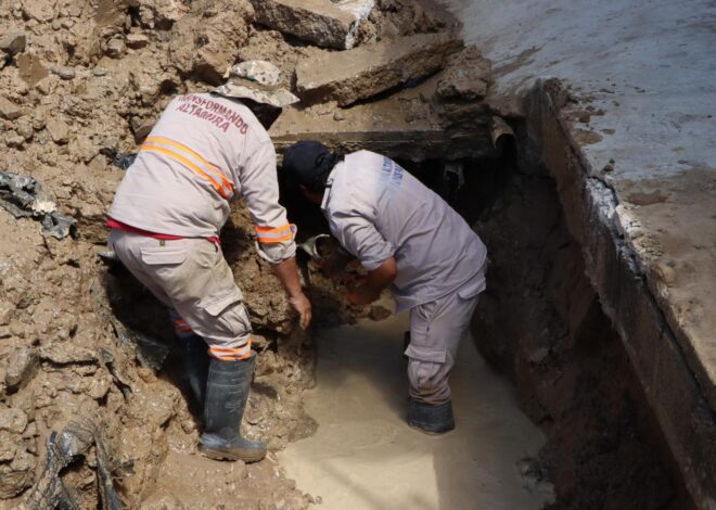 Repara COMAPA Altamira fugas de agua en la zona sur