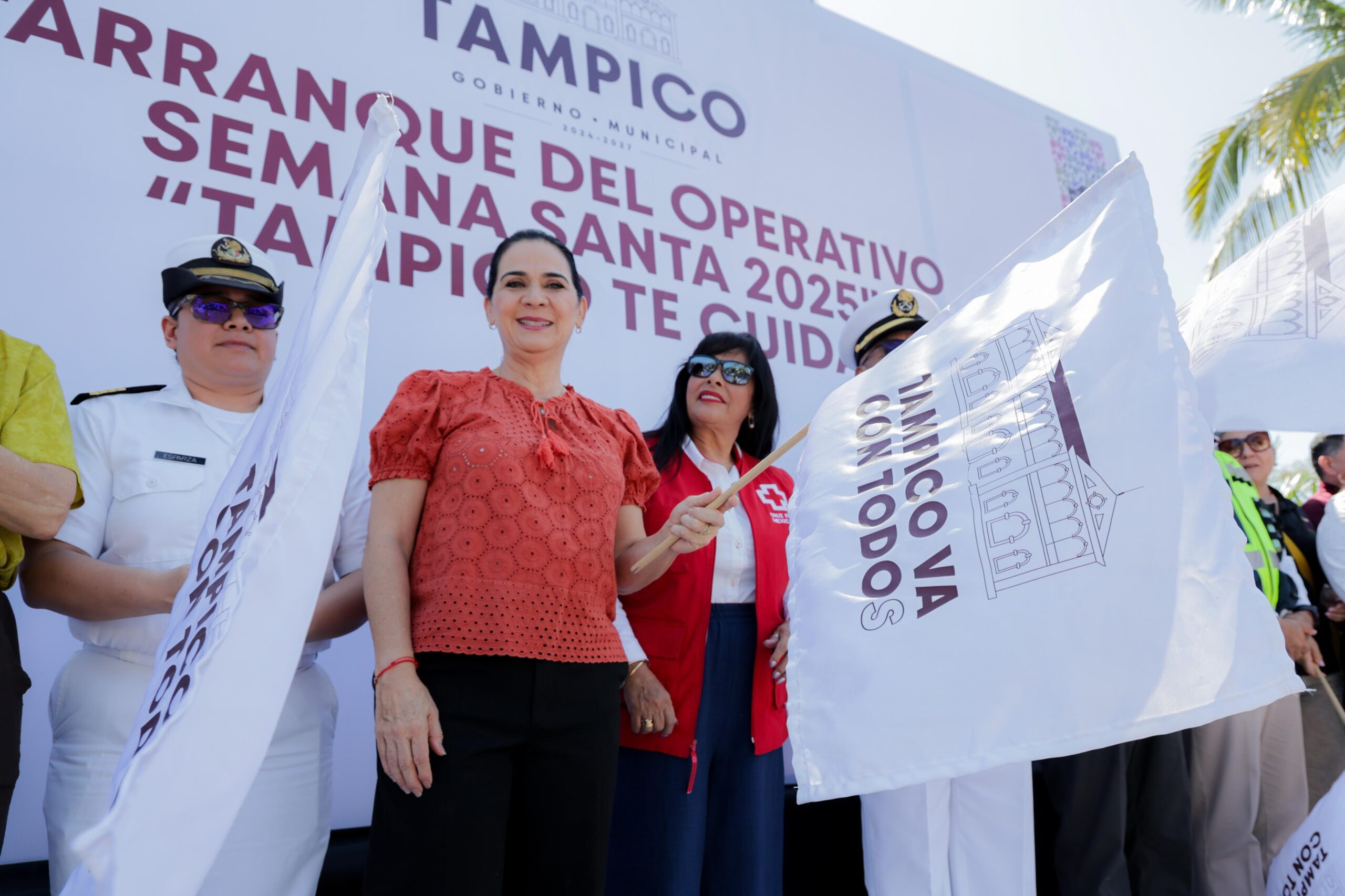 Encabeza Mónica Villarreal Arranque del Operativo «Tampico Te Cuida» para Semana Santa 2025