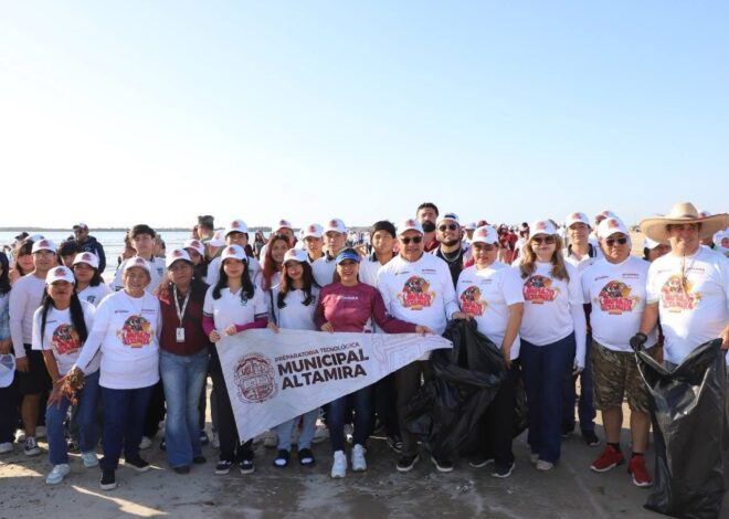 Realizan «Limpiazo Altamira 2025» en Playa Tesoro
