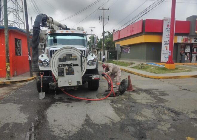 COMAPA Altamira brinda mantenimiento a líneas de drenaje