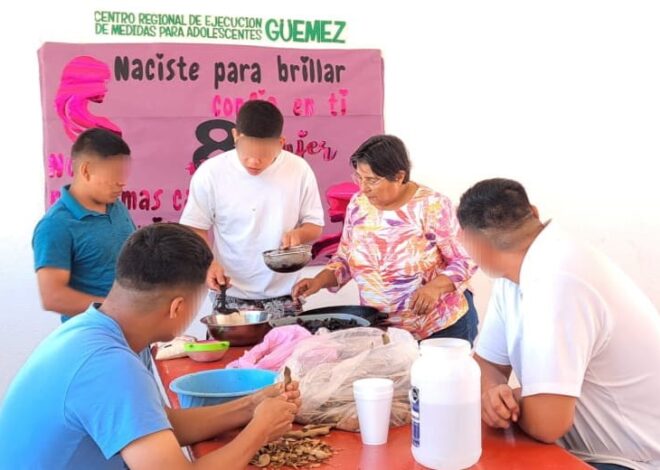 Imparten taller de cocina a adolescentes en conflicto con la Ley Penal en Güémez
