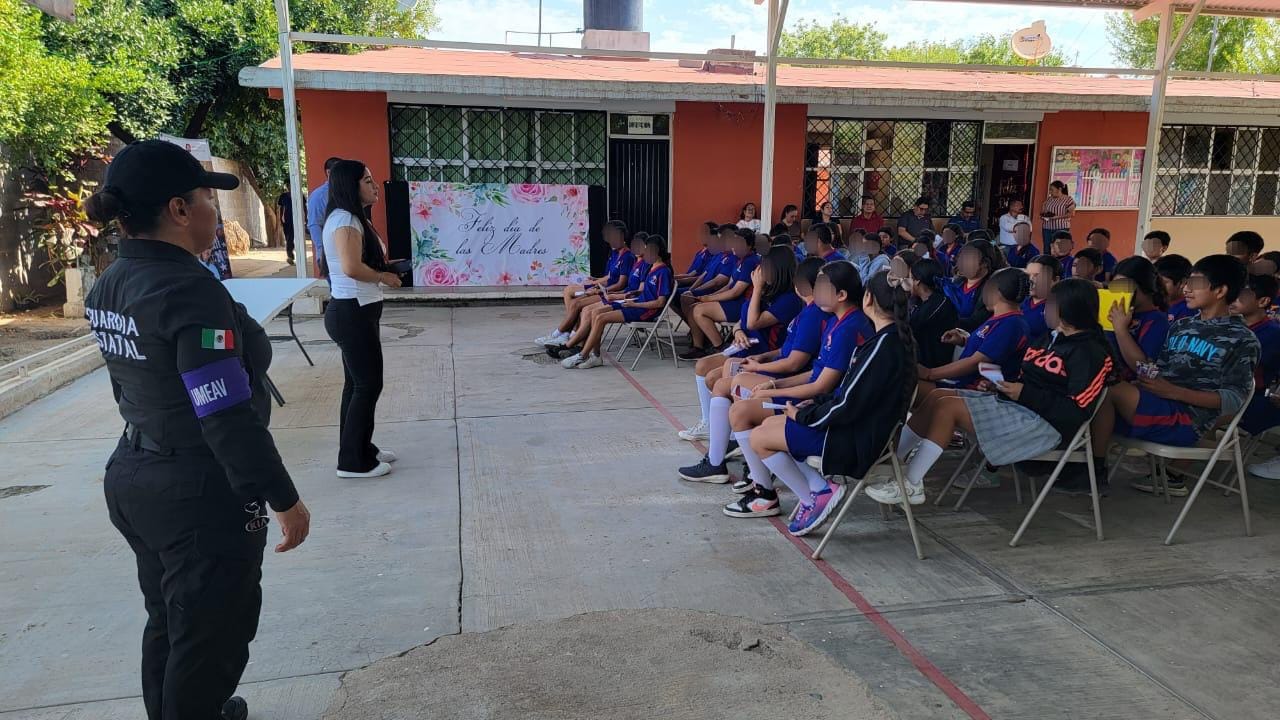 Imparte Guardia Estatal de Género pláticas contra el bullying a estudiantes de Güémez