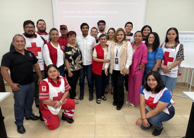 Capacita Secretaría del Trabajo al personal de Cruz Roja en prevención de riesgos psicosociales