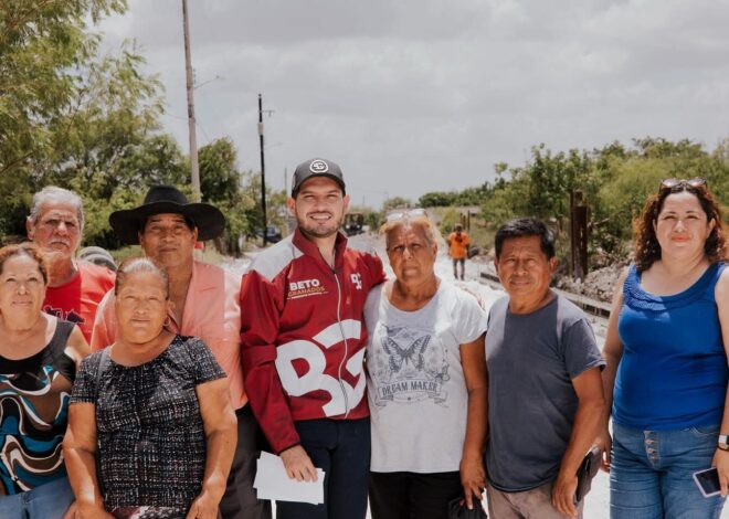Supervisa Beto Granados avance de pavimentación en la colonia El Alto