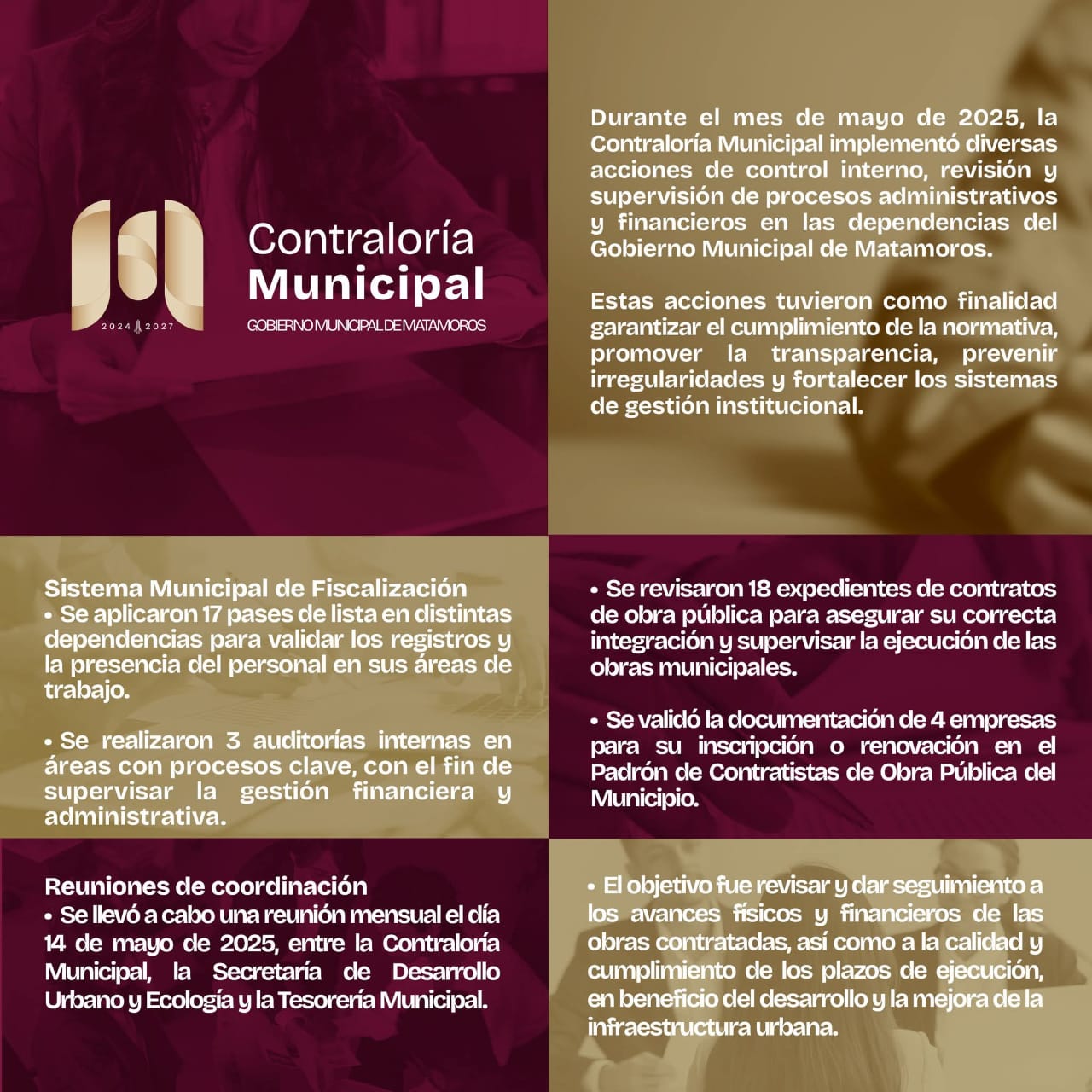 La Contraloría Municipal refuerza acciones de control interno para fortalecer la transparencia