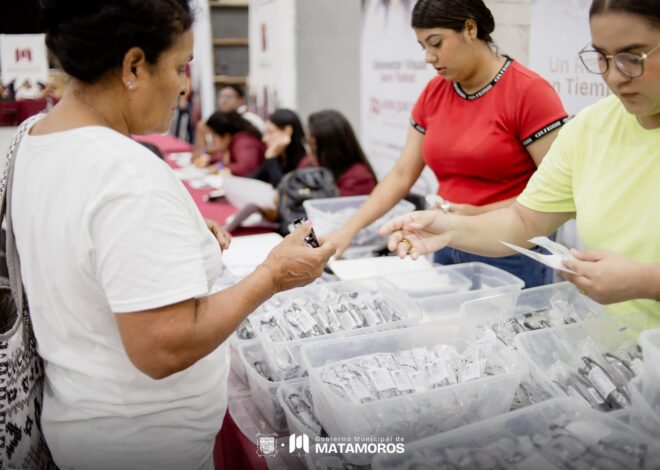 Gobierno Municipal entrega lentes gratuitos a las y los matamorenses