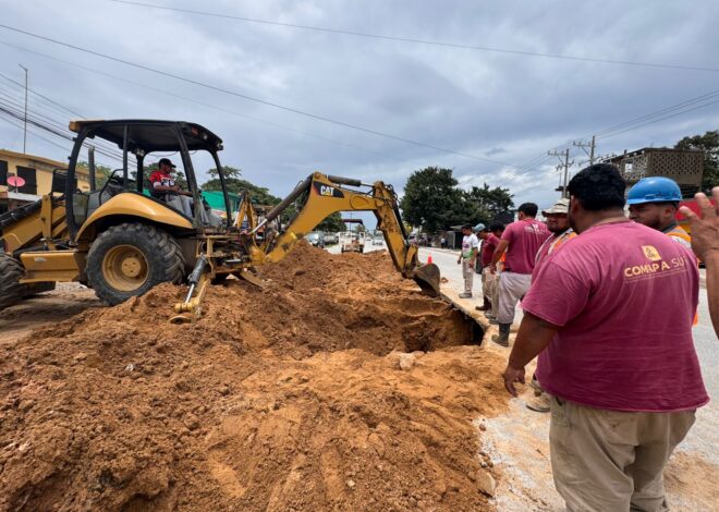 Respuesta oportuna de COMAPA SUR a colapso de colector en la zona norte de Tampico