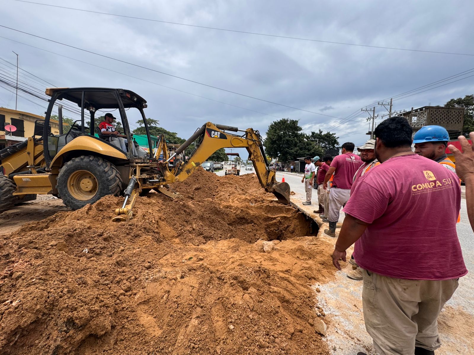 Respuesta oportuna de COMAPA SUR a colapso de colector en la zona norte de Tampico