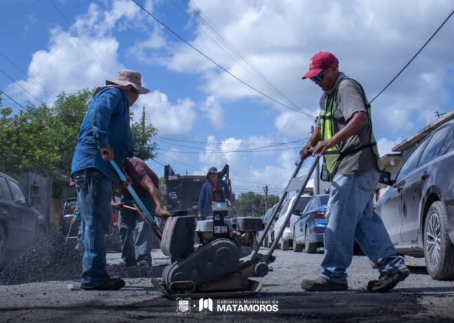 Gobierno de Matamoros continúa trabajando por calles más seguras y transitables para todos
