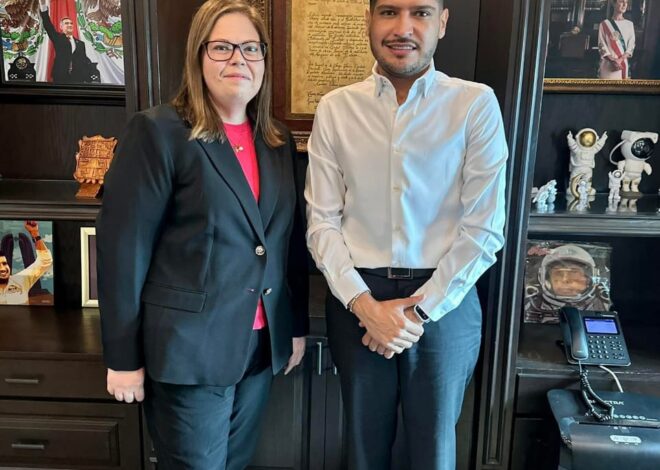 Se reúne el alcalde Beto Granados con la Cónsul General de Estados Unidos en Matamoros, Brianna Powers