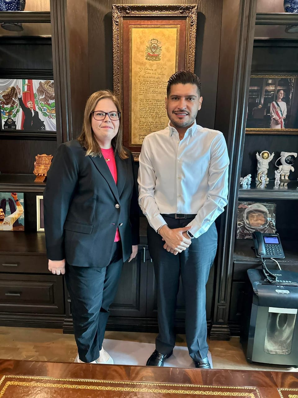 Se reúne el alcalde Beto Granados con la Cónsul General de Estados Unidos en Matamoros, Brianna Powers
