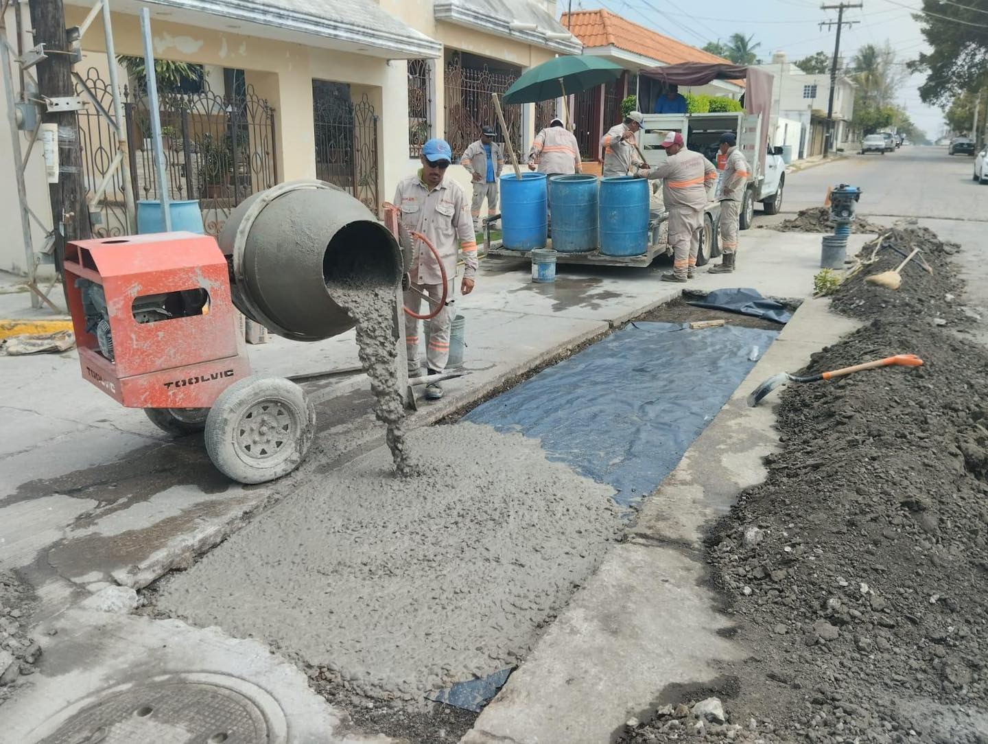 Avanza COMAPA Altamira en reposición de pavimentación por reparación de infraestructura