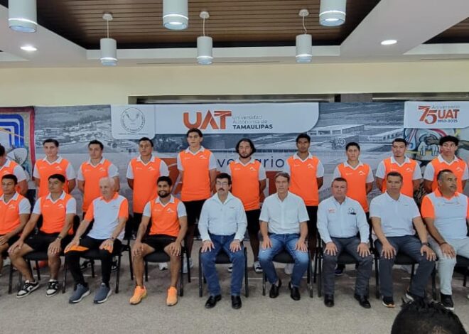 Rector de la UAT presenta oficialmente al equipo Correcaminos para el Torneo Apertura 2025 de la Liga de Expansión