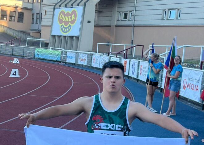 Alex “La Flecha” Avilés rompe récord mundial y se corona doble campeón en el Abierto Europeo de Atletismo para atletas con Síndrome de Down