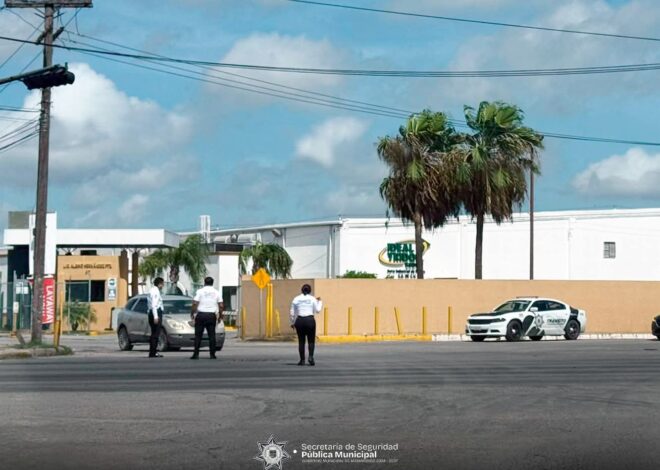 Agentes de Tránsito garantizan la seguridad vial en semáforos afectados por lluvias: Gobierno de Matamoros