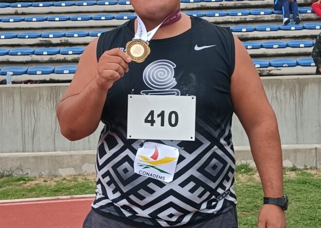 Gana estudiante del COBAT primer lugar en lanzamiento de bala en los Juegos Deportivos Nacionales de Educación Media Superior