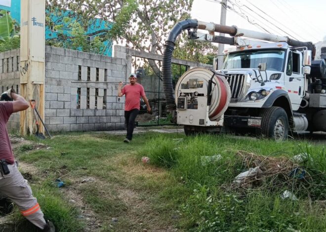 Brinda COMAPA Altamira mantenimiento a la red de drenaje