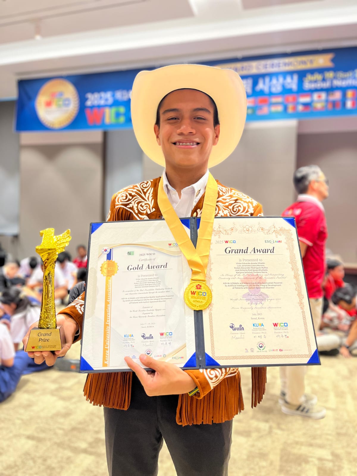 Triunfo histórico: conquistan estudiantes tamaulipecos oro y Grand Prize en WICO 2025 en Corea del Sur