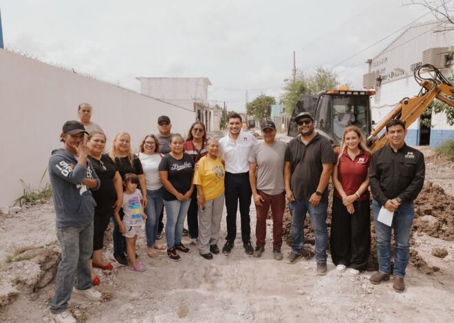 Supervisa Beto Granados obra de pavimentación en la colonia Las Culturas