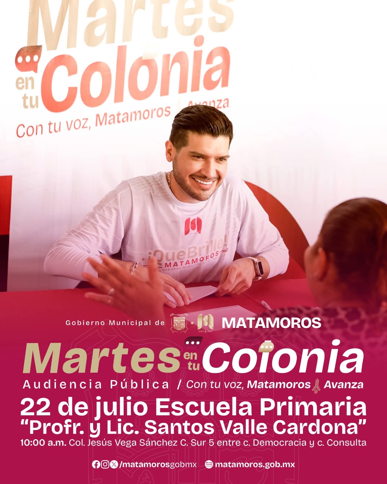 «Martes en tu Colonia» llega a la Jesús Vega Sánchez