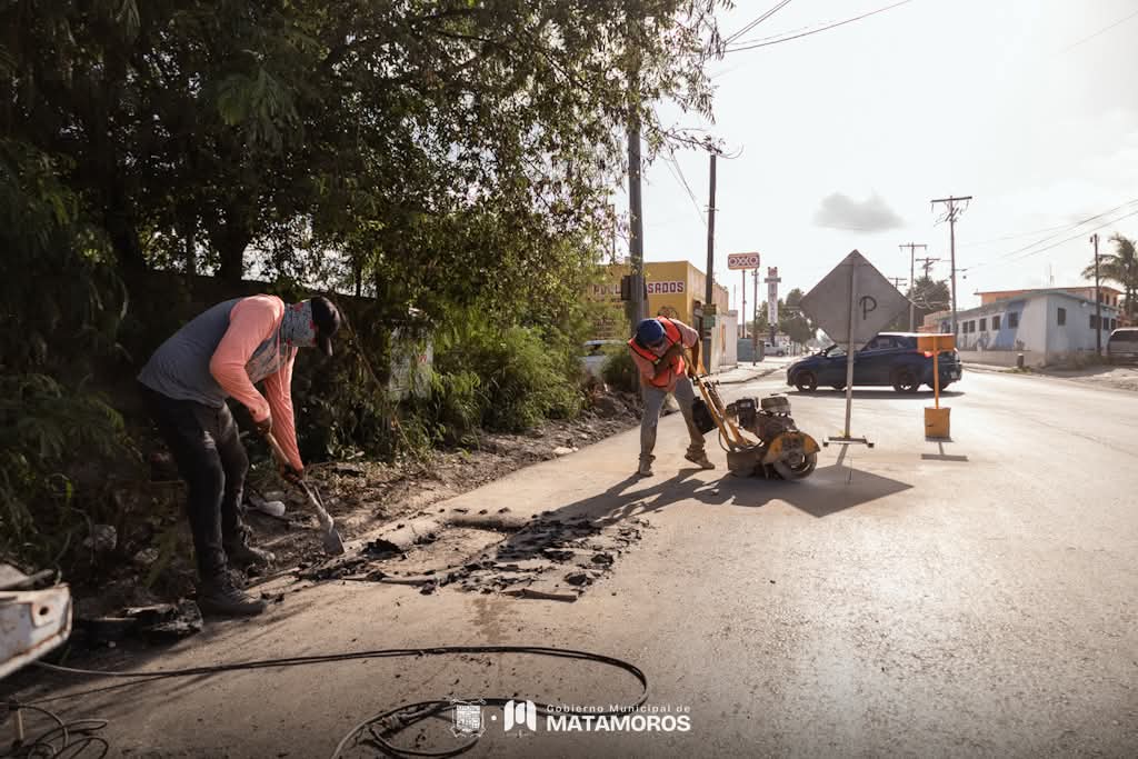 Avanza la conectividad en Matamoros con obras en la colonia Obrera