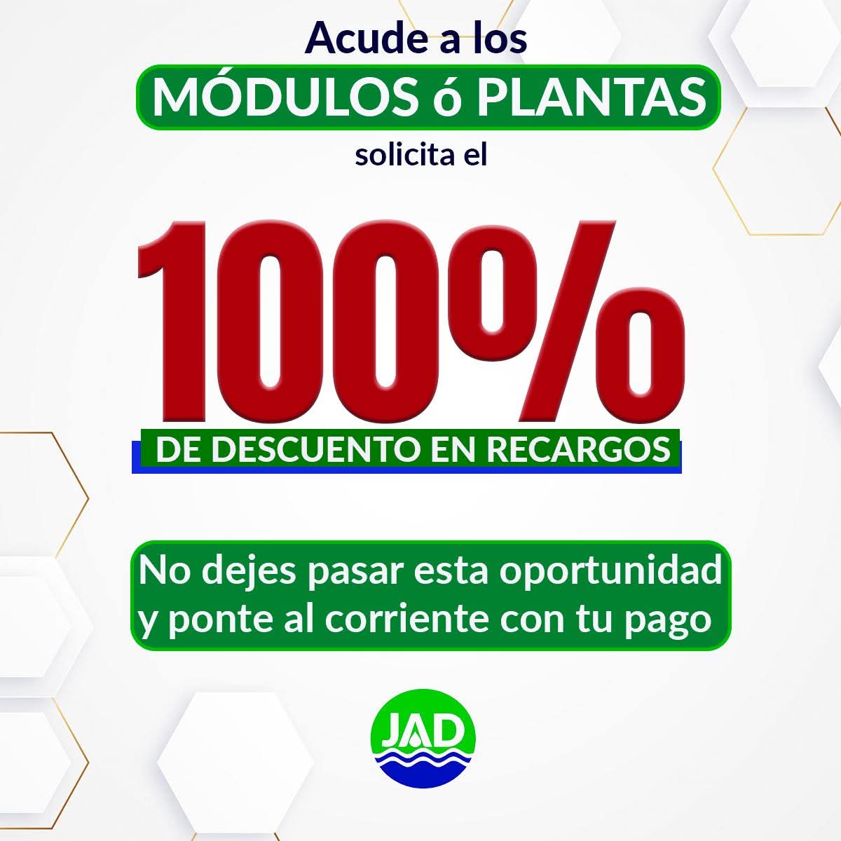 100% de descuento en recargos en la Junta de Aguas y Drenaje: Beto Granados