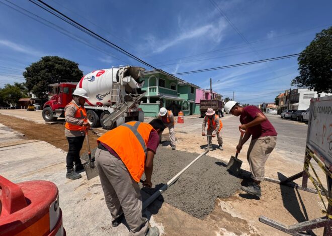 Avanza programa de reposición de pavimento de COMAPA SUR tras obras de mantenimiento hidrosanitario