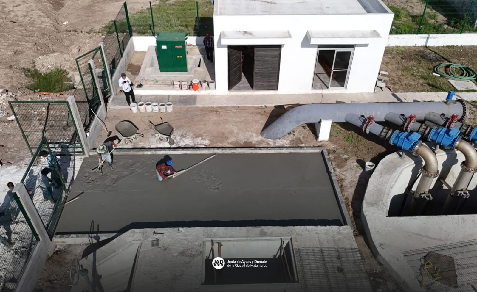 Gobierno de Matamoros supervisa trabajos en la estación de bombeo del fraccionamiento Canadá