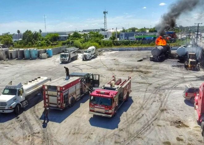 Gobierno de Matamoros actúa de inmediato ante incendio de pipas