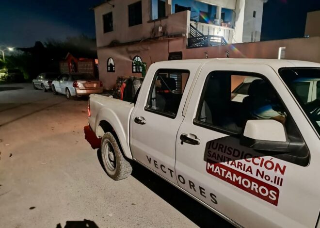 Trabajo continuo y permanente del Gobierno de Beto Granados para fumigar cada rincón de Matamoros