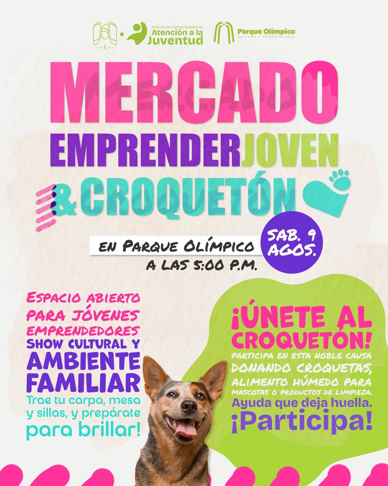 Invitan al Mercado Emprender Joven & Croquetón este 9 de agosto