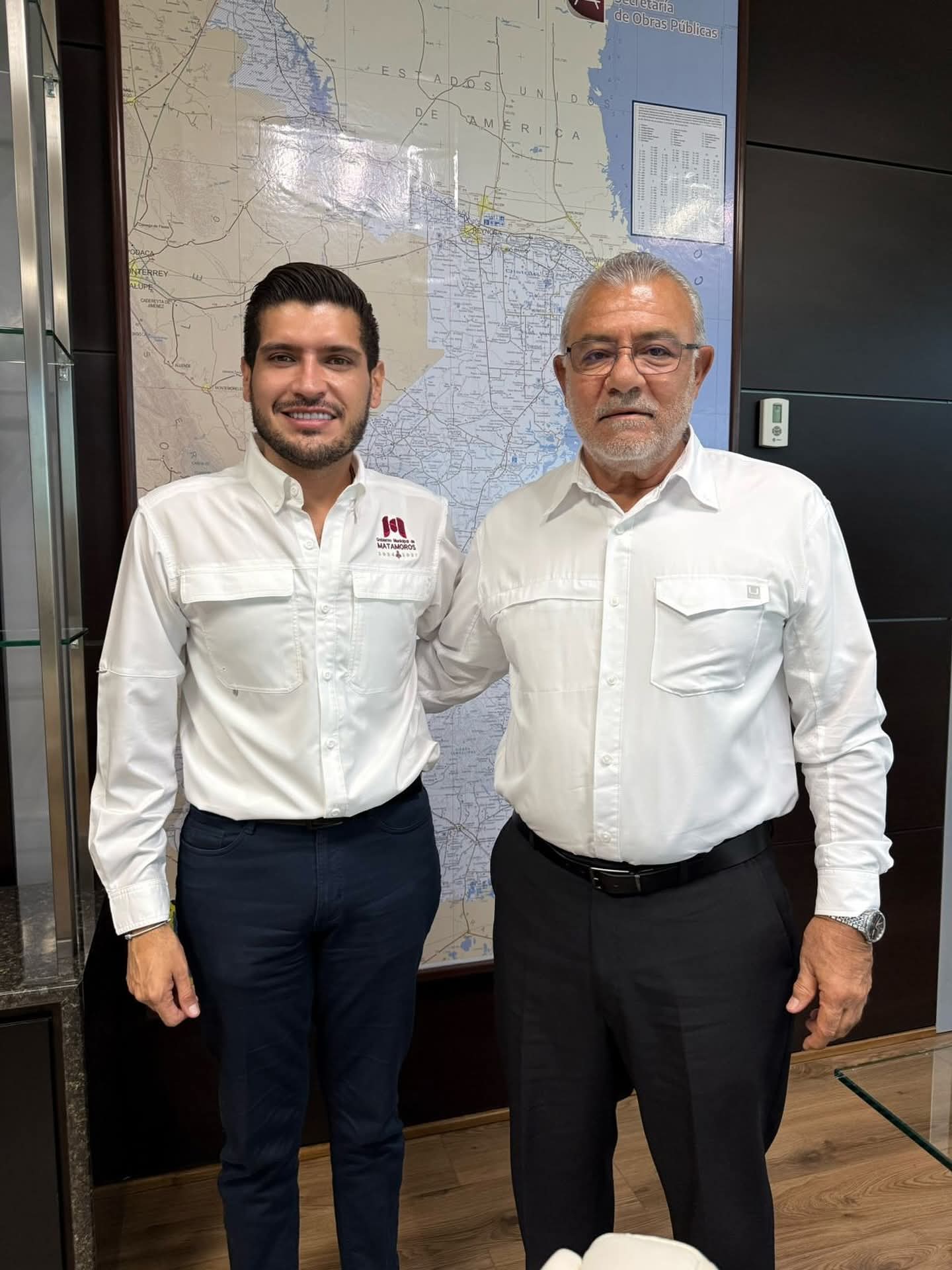 Beto Granados visita Obras Públicas del estado y acuerdan seguir impulsando a Matamoros