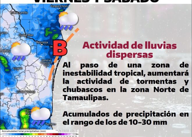 Prevén formación de huracán en el Golfo de México, se esperan lluvias en Tamaulipas