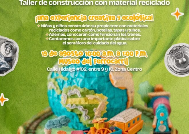 Gobierno de Beto Granados invita al taller “Trenes que cuidan el planeta” en el Museo del Ferrocarril