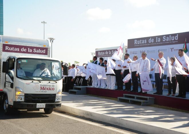 Da Américo banderazo histórico a las Rutas de la Salud en Tamaulipas; garantizan abasto de medicamentos