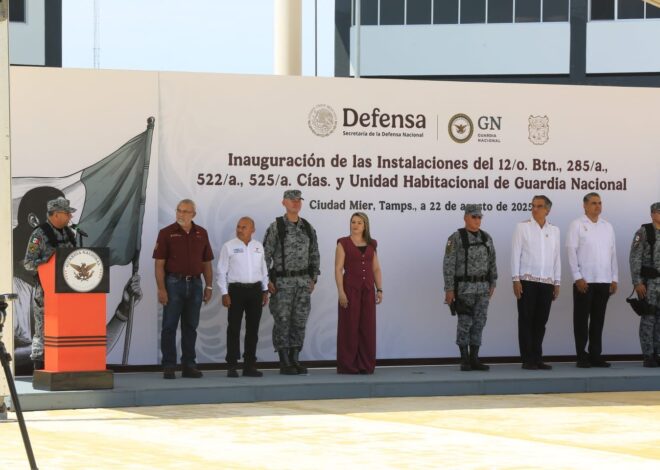 Inaugura Américo instalaciones de la Guardia Nacional en Ciudad Mier para reforzar seguridad regional